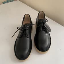 Image of Clarks Originals Black Leather Lace Up Shoes UK Size 4.5 EU 37.5