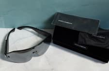 Image of Dolce Gabbana DG 2150-B Black Shield Oversized Embellished Sunglasses New Free🚚