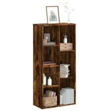 Image of WALPLUS Bookcase Smoked Oak 50x25x105cm Engineered Wood Storage Display