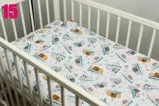 Image of 4 pc  bedding set nursery baby cotton covers +quilt pillow for cot 60x120 70x140