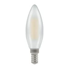 Image of 5 X 4.2W SES CANDLE LED FILAMENT CROMPTON WARM WHITE DIMMABLE 470lm 7208-1 BULB