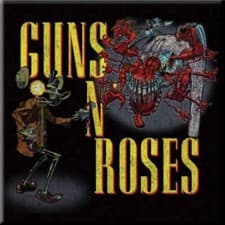 Image of Guns n Roses Appetite For Destruction Official Metal Fridge Magnet 75mm x 75mm