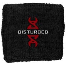 Image of DISTURBED reddna EMBROIDERED SWEATBAND WRISTBAND - official merchandise