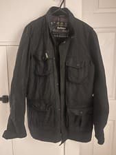 Image of Barbour Men's Corbridge Wax Jacket Size M Black Quilted Full Zip