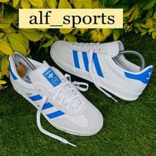 Image of BNWB & Genuine adidas originals ® Gazelle Indoor Trainers White Blue UK Size 10