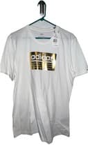 Image of Adidas M Foil Box T Printing Short Sleeve White - MENS LARGE