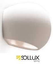 Image of Modern MINIMALIST Wall lamp GLOBE Ceramic White E27 LED SOLLUX lights up & down