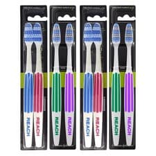 Image of 8 Toothbrush Reach Listerine Interdental Firm (4 x Twin Pack) Multipack Savings