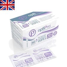Image of Individually Wrapped Pre-Injection Wipes x100 - Medical Grade Antibacterial Care