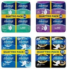 Image of Always Ultra Night Long  Normal Sanitary Towels Pads With Wings 36 40 48 56 Pack