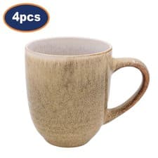 Image of Reactive Glaze Mug 4pcs 320ml Coffee Cup Rustic Gradient Artistan Stoneware