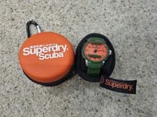 Image of Superdry Men's Scuba Rescue Watch Silicone Strap Gun metal Stainless Steel Case