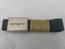 Image of Carhartt WIP Clip Canvas Belt Chrome Black 120 CM