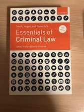 Image of Smith, Hogan, & Ormerod's Essentials of Criminal Law 3rd Edition