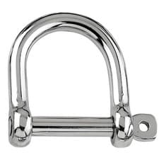 Image of Wide Dee Shackle Stainless Steel A4 Marine Grade 5mm 6mm 8mm 10mm 12mm D Shackle