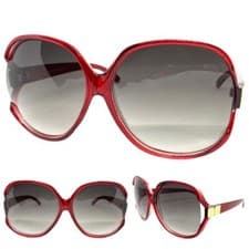 Image of OVERSIZED EXAGGERATED VINTAGE RETRO Style SUN GLASSES Huge Jumbo Burgundy Frame