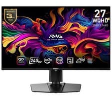 Image of MSI MAG 271QPX QD-OLED E2 Quad HD 27” OLED Gaming Monitor - Black