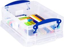 Image of 5 x Really Useful Stackable Plastic Box 1.75 LITRE Capacity Home Office Storage