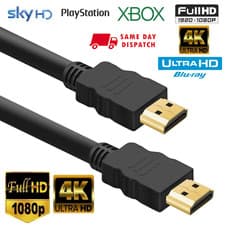 Image of HDMI CABLE 2.0 GOLD PLATED FAST LEAD HD 4K 3D 1080P SHORT LONG 1M 3M 5M 10M 20M