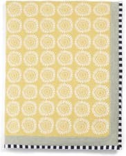 Image of Mamas and Papas Knitted Blanket - Sunflower Yellow, Pram Pushchair Blanket