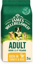 Image of James Wellbeloved Dog Adult Hypoallergenic Dry Food Turkey and Rice 2 Kg