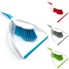 Image of Dustpan and Brush Set Home Cleaning Dust Pan Soft Hand Broom 4 Colours Available