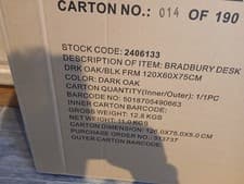 Image of Desk Dark Oak As Described In Photo Of Package