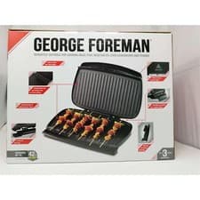 Image of George Foreman Large 10-Portion Entertaining Grill│Adjustable Rear Foot│InUK