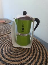Image of Bialetti Rainbow Green Moka Pot 3 Cup Espresso Maker Stovetop Coffee Maker - NEW