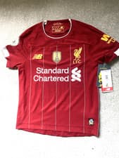 Image of New Balance Liverpool LFC Boys Football Home 2019 -20 Top - Size SB