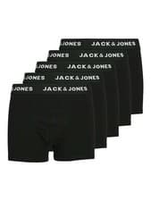 Image of Jack & Jones Cotton Stretch Junior Trunks 5 Pack - Black