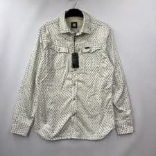 Image of G-Star Raw Mens Shirt White Long Sleeve Button Up Casual Top - L