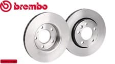 Image of BREMBO 2x Brake Discs Vented Front Axle Braking For Opel Movano Renault Vauxhall