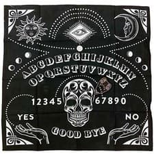 Image of NEW Spirit Board Altar Cloth Mat with Planchette 24" Cotton Talking Board Ouija