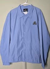 Image of New Air Walk Men's 2XL Blue Big Logo Bomber Jacket Nylon Windbreaker NWT