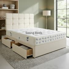 Image of NEW ORTHOPAEDIC DIVAN BED SET WITH MATTRESS AND HEADBOARD 3FT 4FT6 5FT King