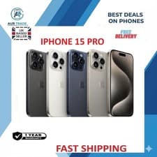 Image of Apple iPhone 15 Pro  128GB/256GB UNLOCKED PHONE 100% BATTERY-BRAND NEW CONDITION