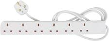 Image of Mercury 6 Gang Extension Lead 2.0M White