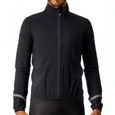 Image of Castelli Emergency 2 Rain Waterproof Mens Cycling Jacket Black Bike Ride