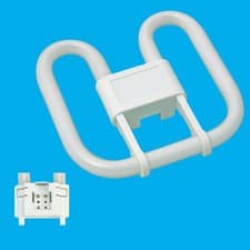 Image of 2x 16W GR8 2 Pin CFL Energy Saving 3500K White 2D Light Bulb Lamp Double D