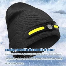 Image of Beanie with Light 3 Modes Beanie with Light Rechargeable Cap Headlamp