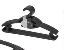 Image of 8 Strong Plastic Coat Hangers with Trouser Bar Tie Belt Hanger and Skirt Loops