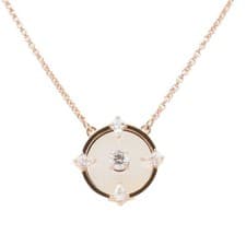 Image of Swarovski Rose Gold Necklace North Crystal Glass Ladies Jewellery - NEW GENUINE
