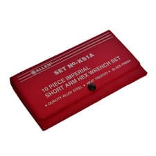 Image of Allen Imperial Short Hex Keys Arm Wrench Set 10 Original Allen Key Alloy Steel
