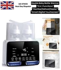 Image of Baby Bottle Warmer Steriliser Fast Milk Bottle Warmer with LCD Display UK Plug
