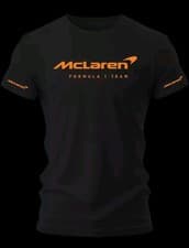 Image of F1 Mclaren Team Fan's T Shirt Black New 25' Edition