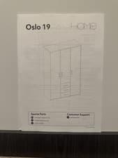 Image of Argos Oslo 19 3 door wardrobe Black