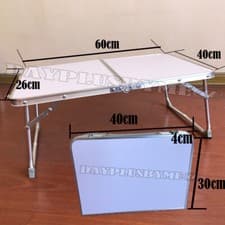 Image of Heavy Duty Portable Adjustable Folding Table Camping Outdoor Picnic Party BBQ