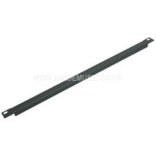 Image of 1/2U (half U) 19" Rack Mount Blank Panel Black Powder Coated Steel