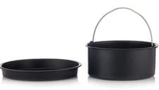 Image of Cook's Essentials Set of 2 Air Fryer Accessories -Pizza Pan & Baking Tin - New